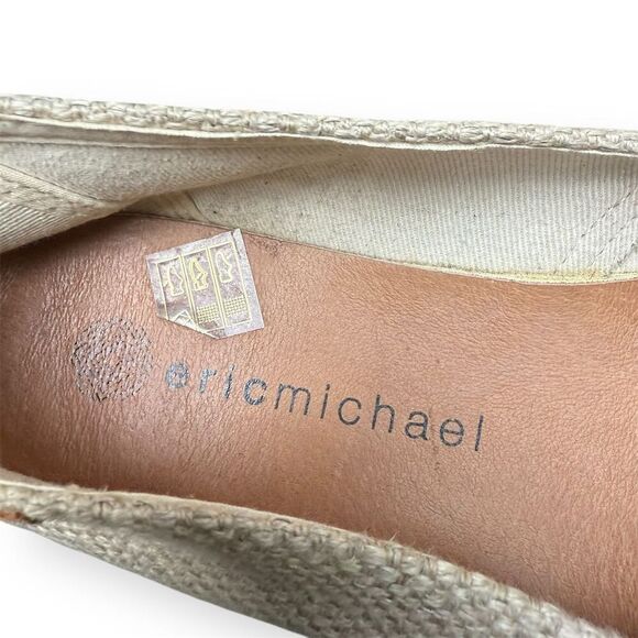 Eric Michael Women's Beige Canvas Slip-On Espadrille Flats EU 40 US 9.5 - 10 - Picture 11 of 14